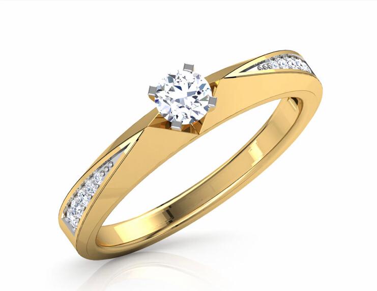 Classic Gold Diamond Solitaire Ring