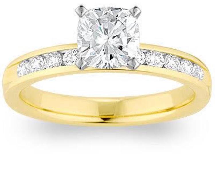 Princess Cut Channel Set Solitaire Ring