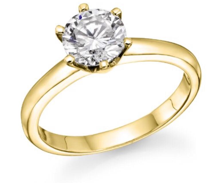 Yellow Gold Classic Round Solitaire Ring