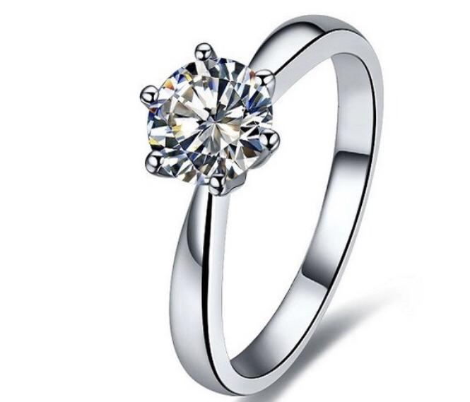 White Gold Round Solitaire Diamond Ring