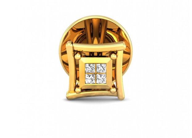 Gold Diamond Stud Cufflinks
