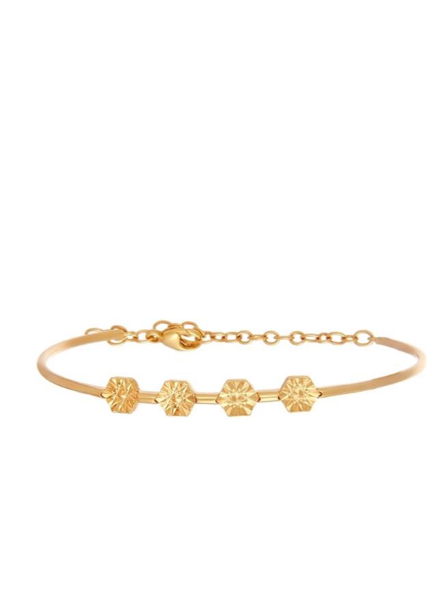 Gold Floral Pattern Bracelet