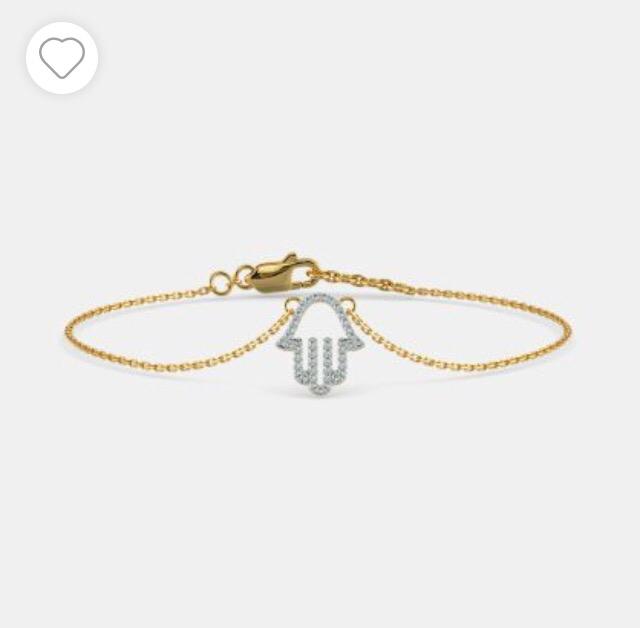 Gold Diamond Hamsa Hand Bracelet
