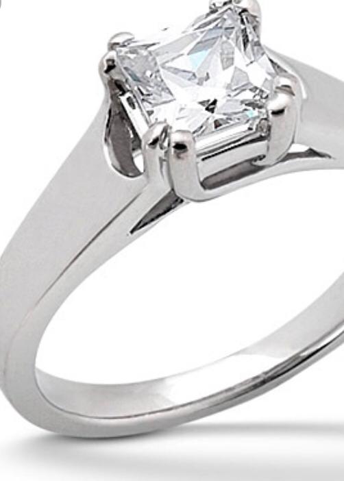 Men's Princess Cut Diamond Solitaire Ring