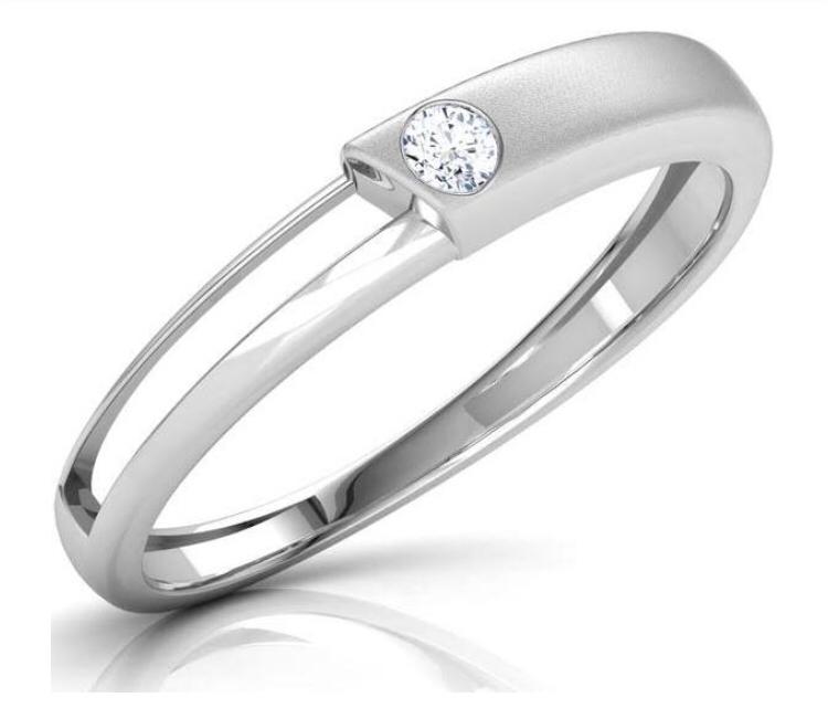Minimalist Bezel Set Diamond Ring