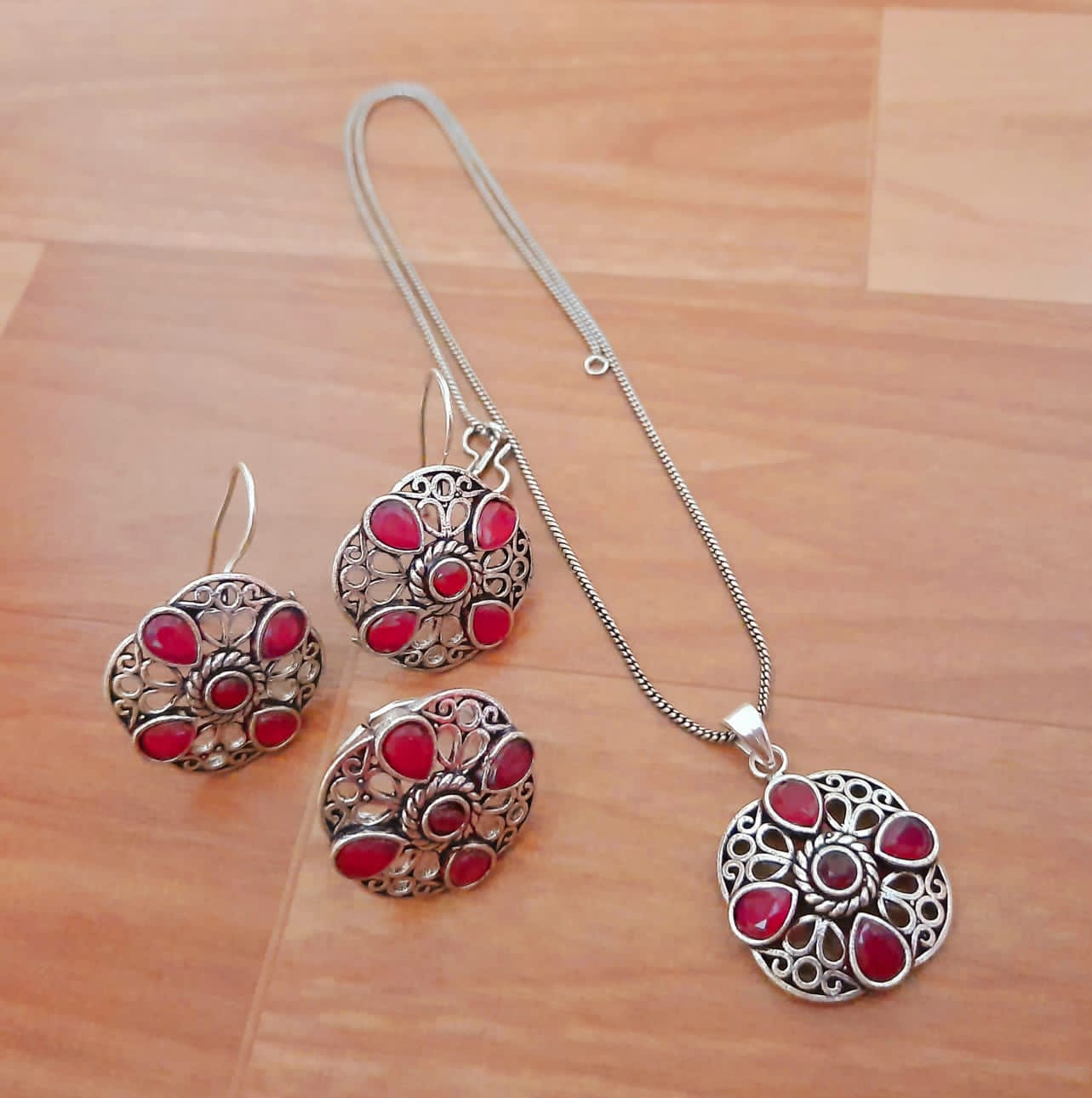 Sterling Silver Filigree Jewelry Set