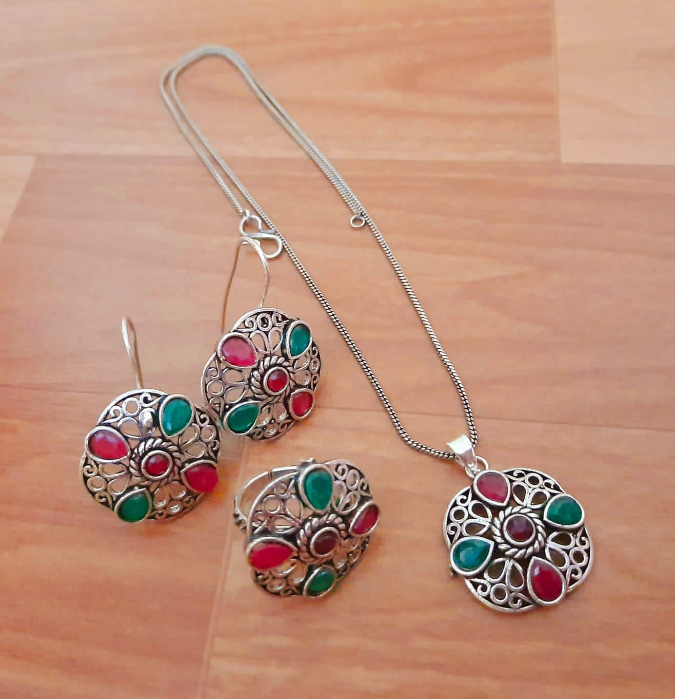 Sterling Silver Filigree Jewelry Set