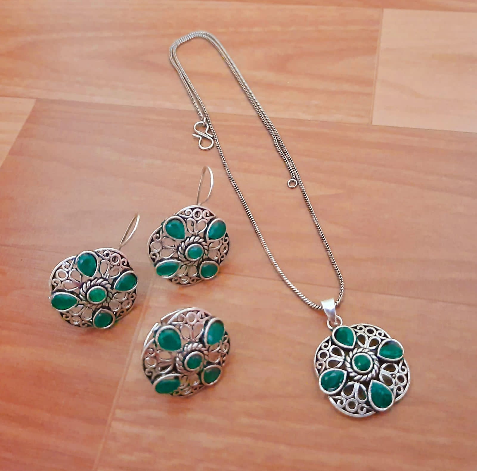 Sterling Silver Filigree Jewelry Set