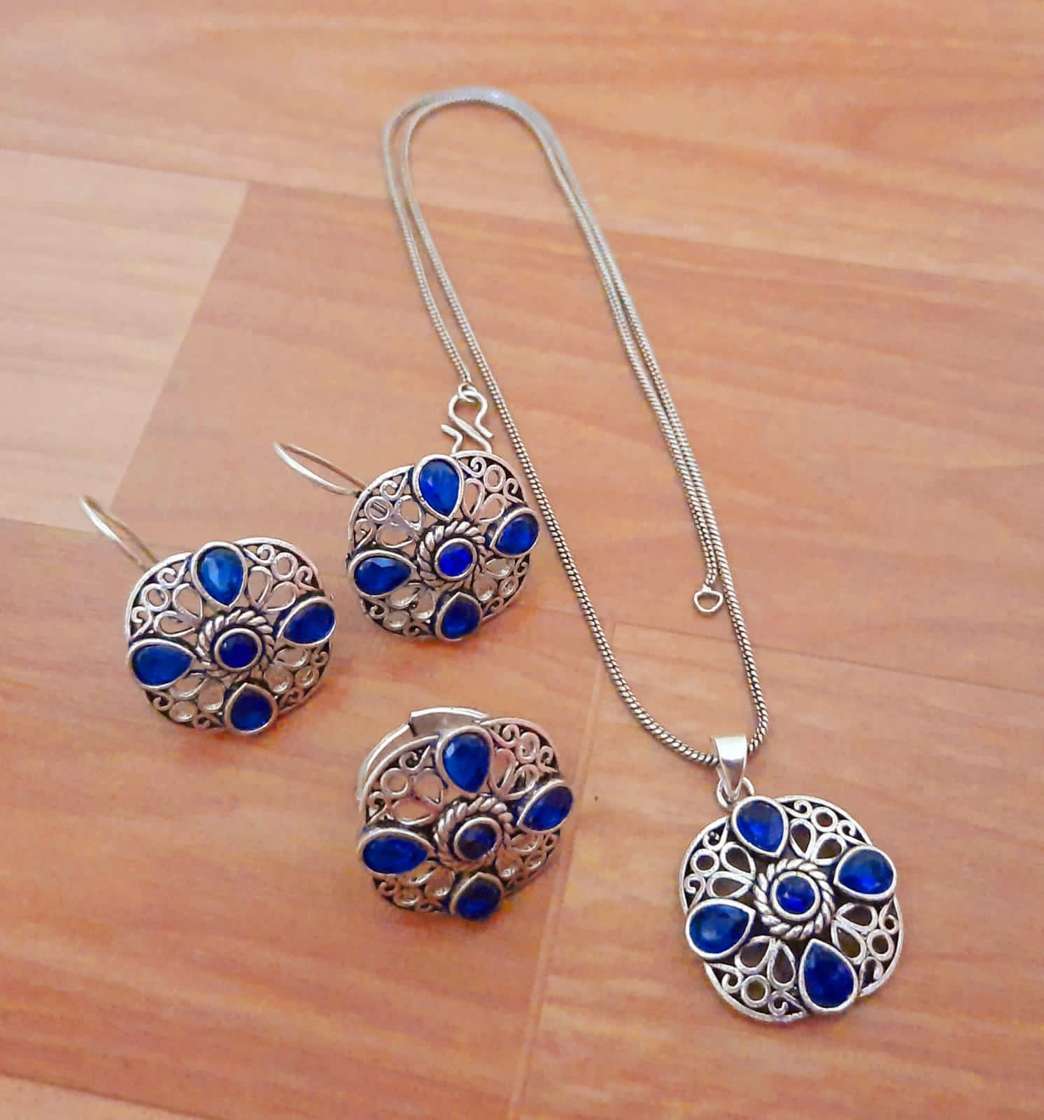Sterling Silver Filigree Jewelry Set