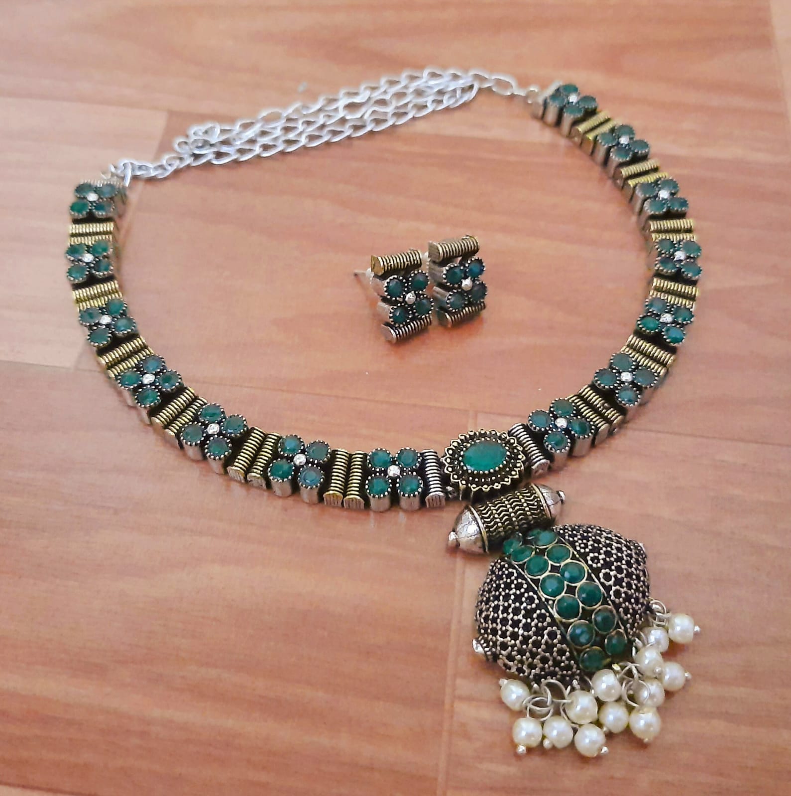 Ethnic Traditional Jhumka Style Necklace Set