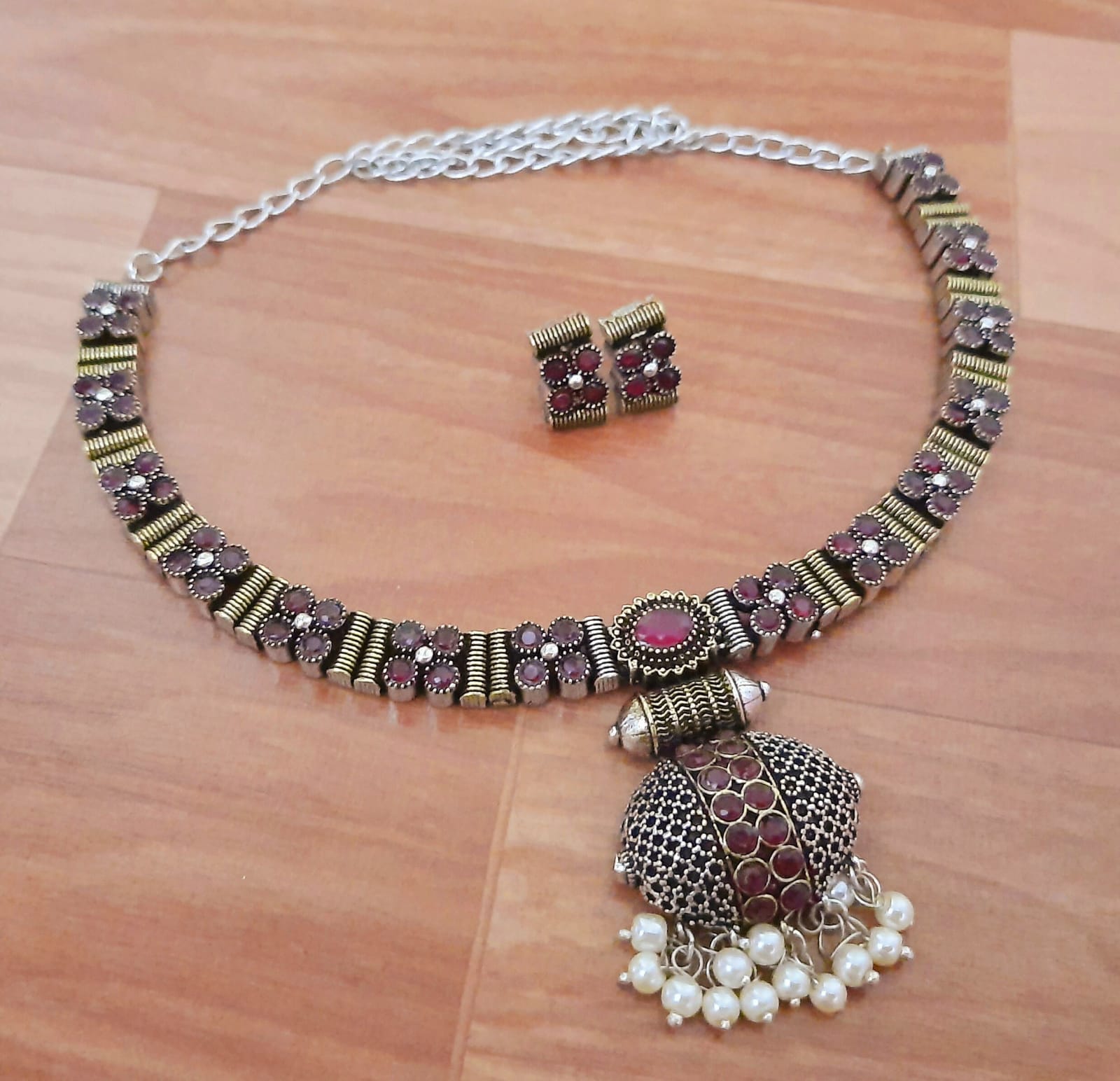 Ethnic Traditional Jhumka Style Necklace Set