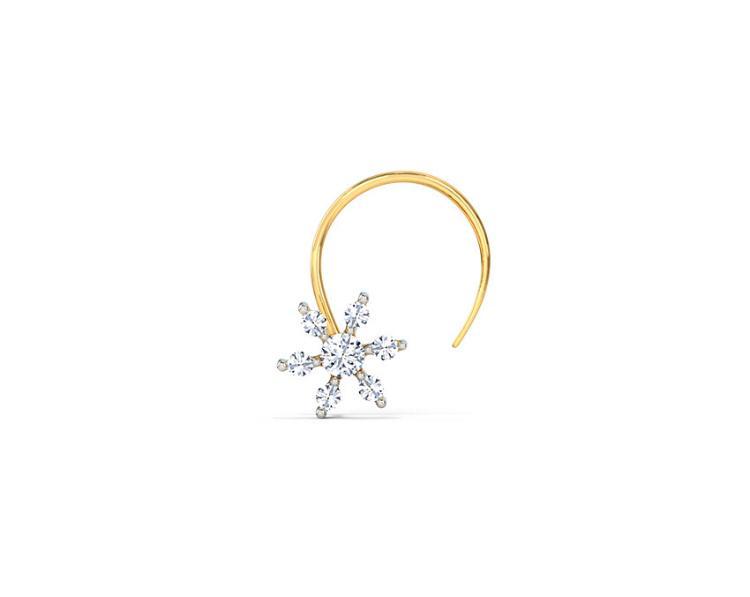 Snowflake Diamond Nose Ring