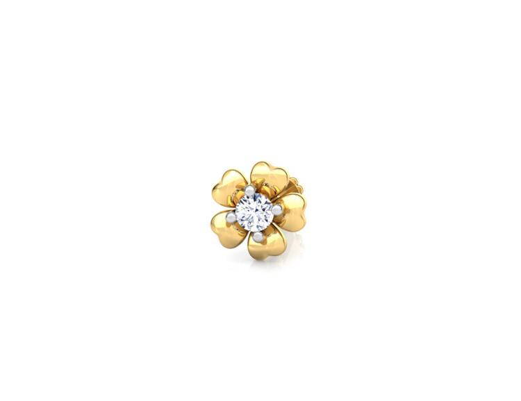Floral Diamond Nose Stud
