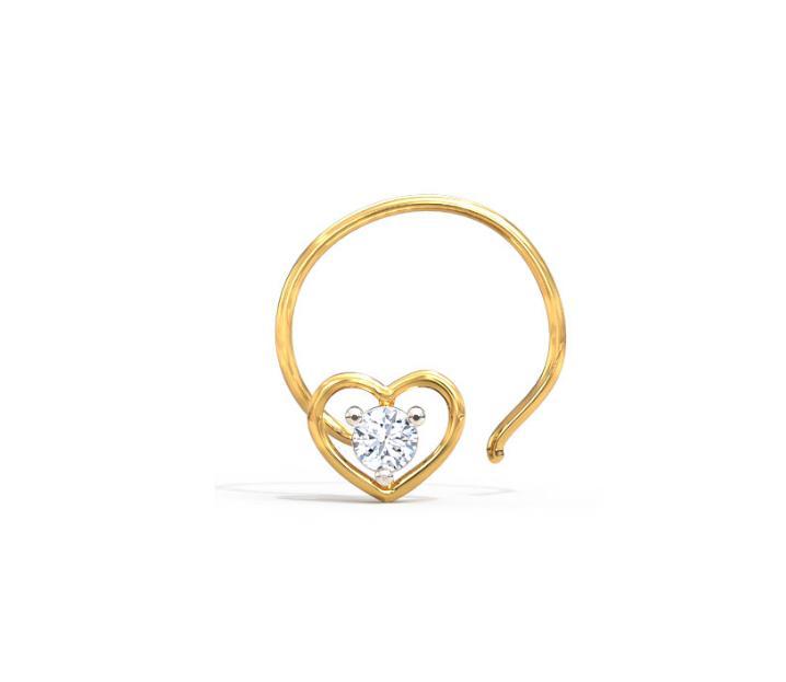 Diamond Heart Nose Ring