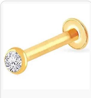 Gold Diamond Labret Stud